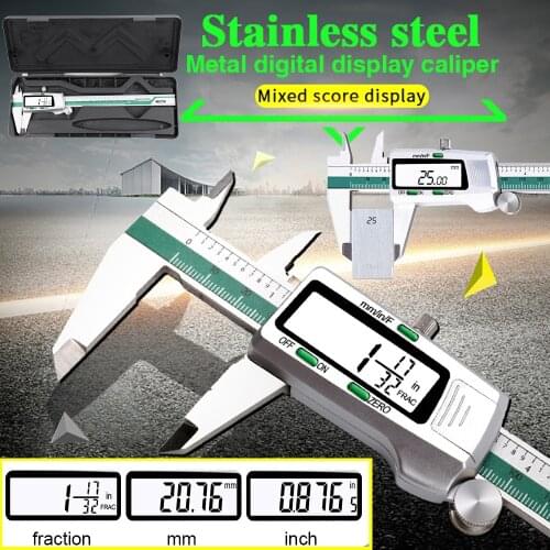 0-150mm Electronic LCD Digital Slide Caliper Vernier Ruler Micrometer Gauge Tool Stainless Steel Measuring Tool
