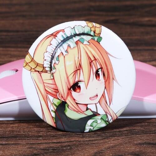 FFFPIN 5.8cm Japan Anime Cloth Brooch Fashion Cartoon Coin Badge Breastpin Ornament Pins Miss Kobayashis Dress Bag Decor