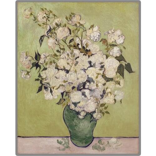 Great Painter Van Gogh "Pink Roses in a Vase" 5D DIY Diamond Painting Full Square/Round Diamond Embroidery Sale Rhinestones Pic