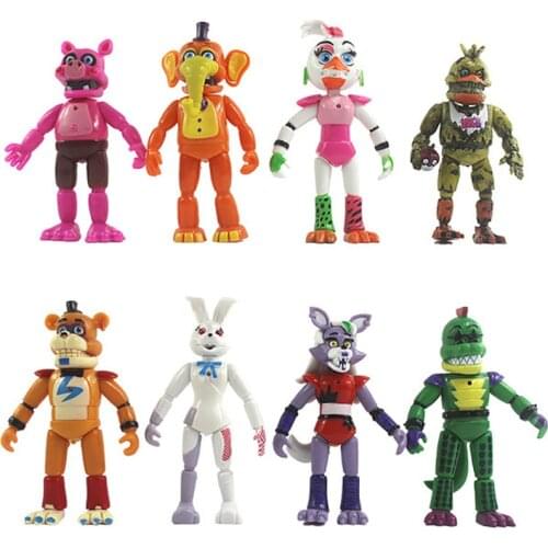 Five Nights At Freddys Bear Model 13cm PVC FNAF Foxy Freddy Chica Anime Figure Toys