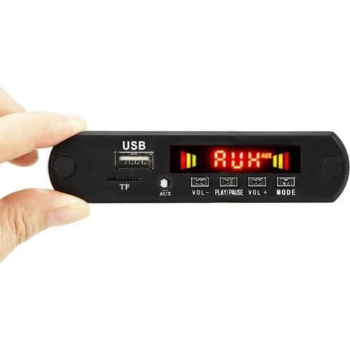 AGETUNR Hands-free MP3 Player Decoder Board 6V 12V Bluetooth 5.0 FM Car Radio Support FM TF USB AUX Recorders Stereo Receiver