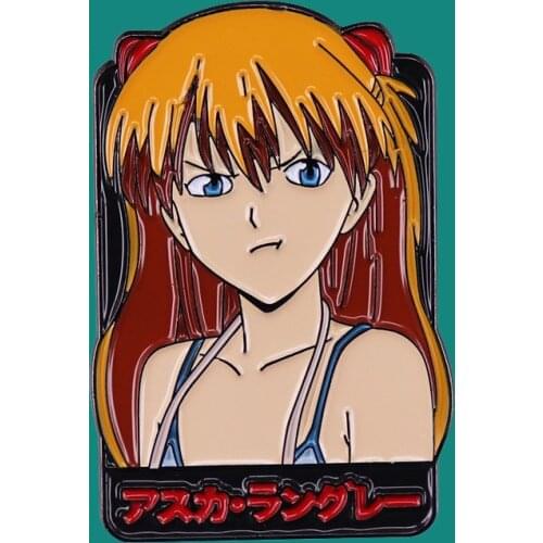 Evangelion - Asuka Enamel Pins Brooch Collecting The Designated Pilot of The Eva-02 To Fight Against Enemies! Lapel Badges