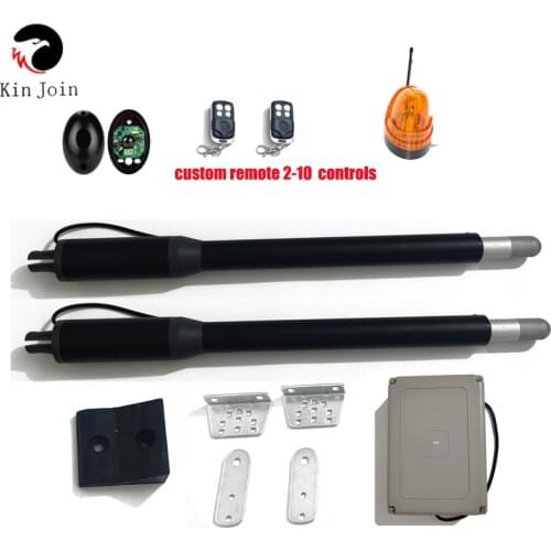 New Black 200kg Light Duty Worm Gear Automatic Swing Gate Opener Closer(photocells,lamp,butto,optional)Garage door opener system