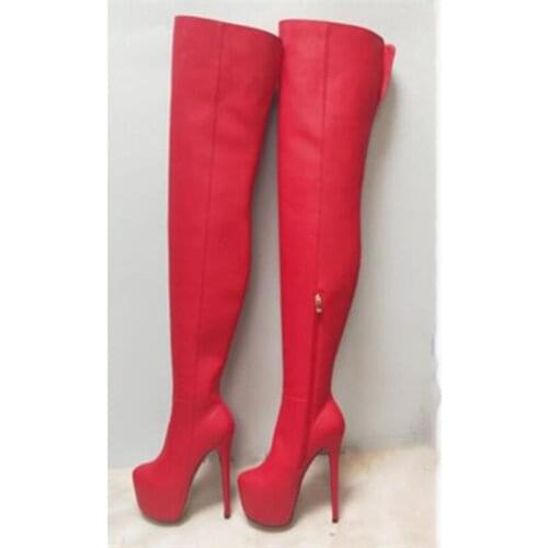 SHOFOO shoes.Womens fashion boots. About 18 cm high heel boots, over-the-knee boots. SIZE:34-45
