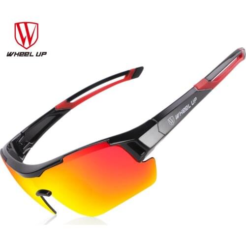 WHEEL UP 3 Lens UV400 Cycling Eyewear Men Women Waterproof Coating Aerodynamic Bicycle Polarized Sunglasses MTB Cycling Glasses