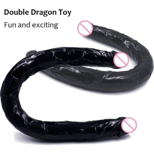 Huge Realistic U Shape Double Dildo Flexible Soft Jelly Vagina Anal Women Gay Lesbian Double Ended Artificial Penis Sex Toys