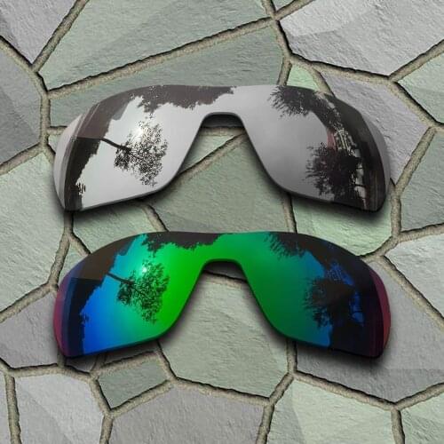 Chrome&Jade Green Sunglasses Polarized Replacement Lenses for Oakley Offshoot