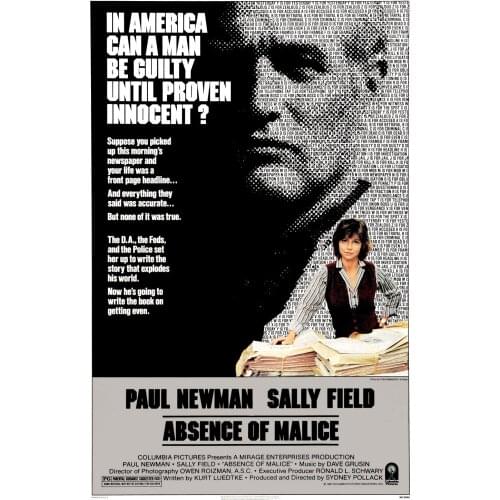 Absence of Malice Movie Art print Silk poster Home Wall Decor
