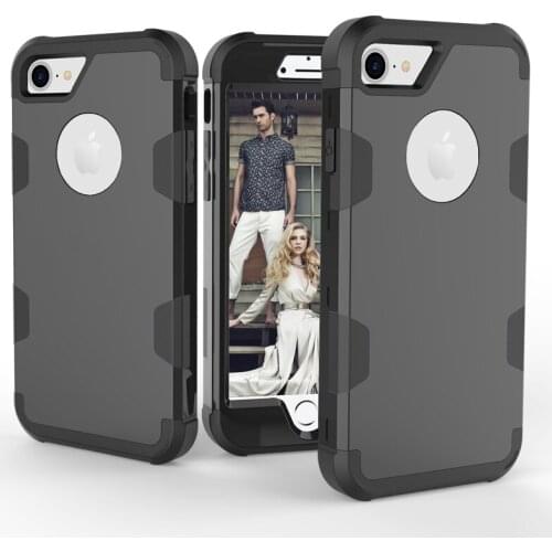 Contrast Color Robot ShockProof Phone Cases For iPhone 6 7 8 Plus X Xs XR Max Silicone and PC Three-Proof Protective Cover