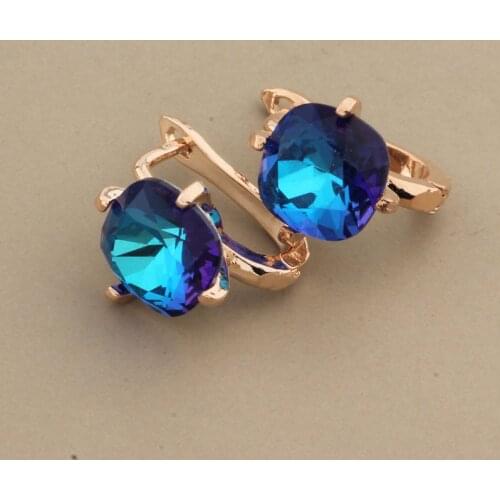 New Fashion Jewelry Korean Style Simple Square Shape Design Drop Earrings 585 Rose Gold Jewelry For Women 2021 Unusual Earrings