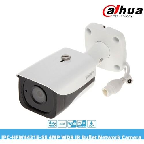 Dahua IPC-HFW4431E-SE 4MP WDR IR Mini Bullet Network Camera IP67 PoE H.265 & H.264 1080P 2.8mm Fixed Lens