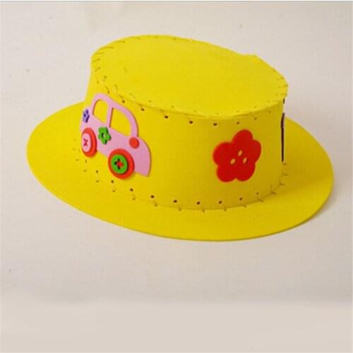 DIY Handmade EVA Hat Multicolored Knitted Cap Kit Kids Craft Educational Toy Children Handmade Handicraft Learning Model
