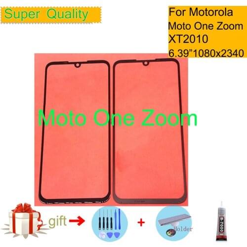 Replacement 6.39" For Motorola Moto One Zoom XT2010 Touch Screen Front Outer Glass Panel Lens For Moto One Zoom LCD Front Repair