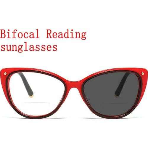 Fashion Men Women Round Frame Multifocal Lens Sun Photochromic Far and near Reading Glasses Outdoor Bifocals Sunglasses NX