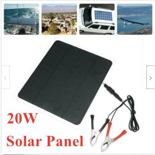 20W Solar Panel USB Mobile Phone Outdoor Emergency Charger for Boat Car Home Camping Hiking Solar Power Supplies