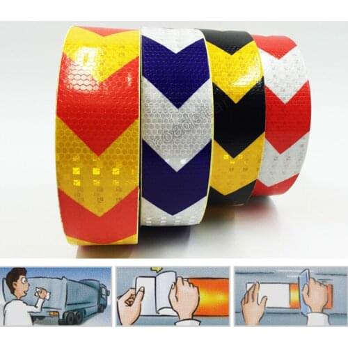 5cm X 25 Reflective Bicycle Stickers Adhesive Tape For Bike Safety White Red Yellow Reflective Bike Stickers