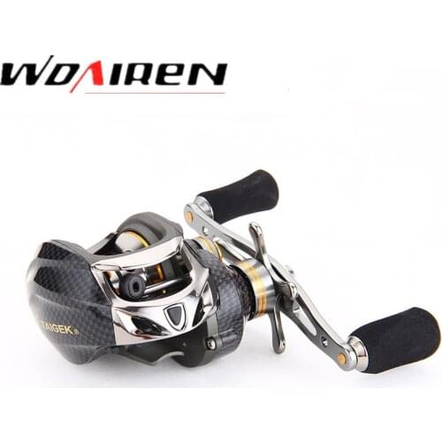 Carbon Baitcasting Reel 17+1 BB Super Light Casting Reel Centrifugal and Magnetic Brake System Bass Fishing Carp Fishing TG-001