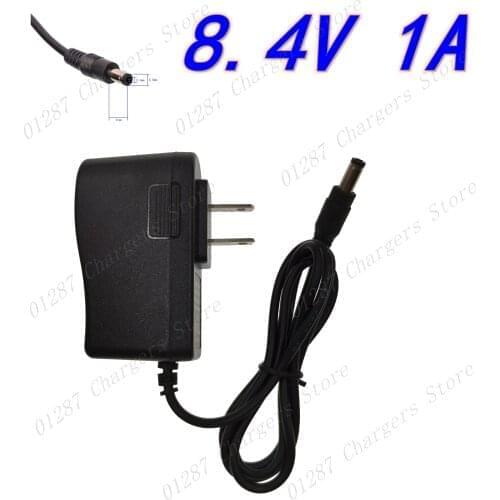 8.4V 1A 18650 Lithium Battery Charger 2S 18650 battery Portable Wall Charger -DC 5.5 * 2.1 MM
