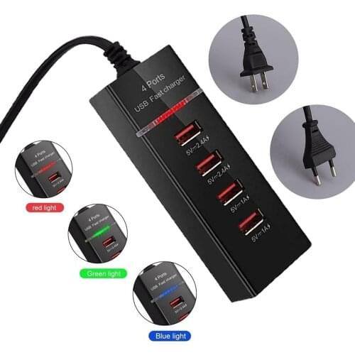 Multi Ports USB Travel Mobile Phone Charger Travel Wall USB Socket Power 5V 3A Fast Charging Adapter for IPhone Samsung Huawei