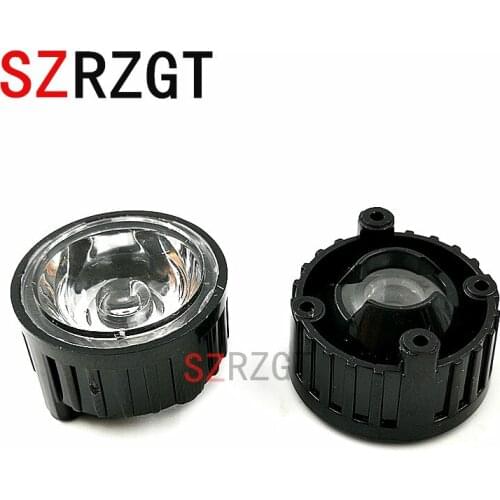 10pcs 20mm 15degrees LED Lens With black Holder For 1W 3W 5W High Power LED Lamp Light
