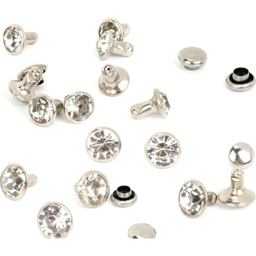 100 sets of crystal diamond diamond earrings DIY handicraft clothing bag leather decoration heavy bit glass drill nail