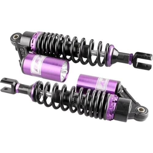 2PC Universal 350mm 13.79" U Type Motorcycle Air Shock Absorbers For Kawasaki Honda Suzuki Rear Suspension Clevis Multicolor