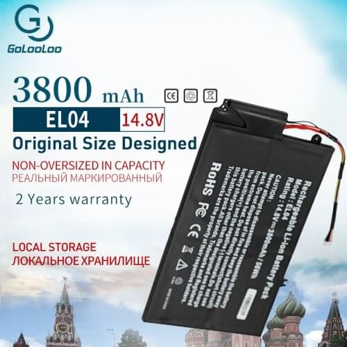 Golooloo EL04 3800 mAh Laptop Battery for HP Envy TouchSmart 4 Series HSTNN-IB3R EL04XL ELO4XL HSTNN-UB3R 681949-001 681879-171