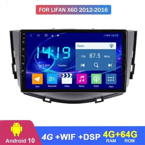 For LIFAN x60 2012 2013 2014 2015 2016 Android10 GPS Navigation Car Radio Multimedia Player touch screen BT Mirror Link Android