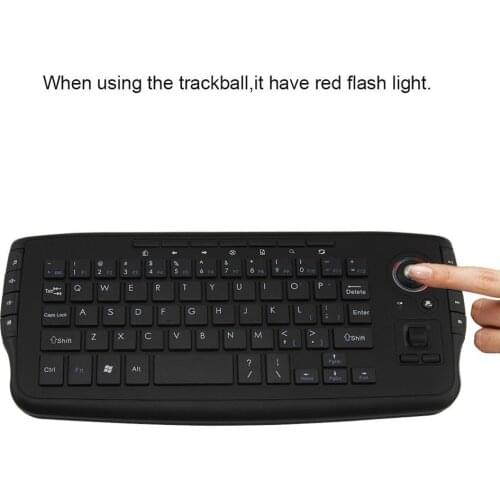Wireless Track Ball Keyboard Portable 2.4Ghz Usb Computer Keyboard Multifunction Gaming Keyboard Trackball Mouse For Laptop