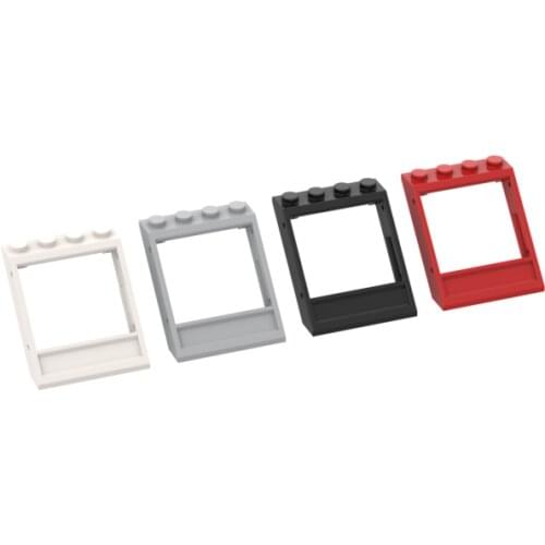 BuildMOC 60806 3X4X3 3 roof windows with bottom plate For Building Blocks Parts DIY Construction Cre