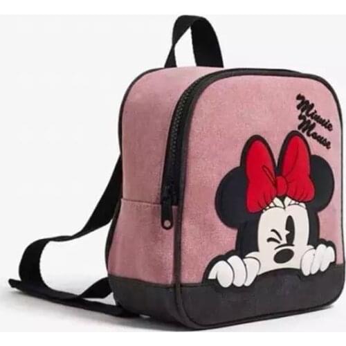 Lovely Disney childrens bag Mickey Mouse childrens Bacpack Autumn Mickey Minnie Mouse pattern backpack Kids Christmas Gifts