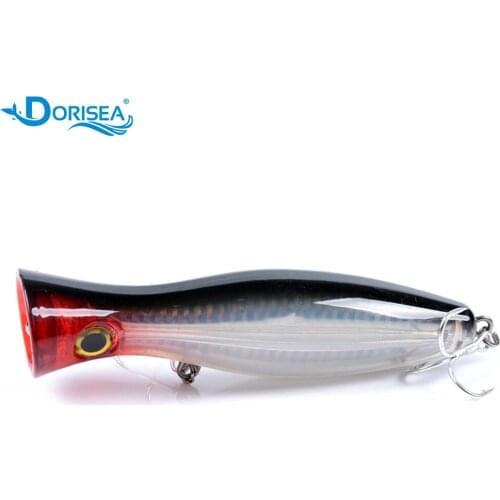 DORISEA 1PCS 12.5cm 40.3g Fishing Lure Hard Artificial Bait 3D Eyes Fishing Wobblers Crankbait Minnows VIB Topwater Popper