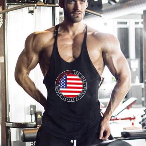 2020 Newest Brand Gym Clothing Bodybuilding Fitness Tank Top Men Cotton Shirt Vest Men Tank Tops Sleeveless musculation