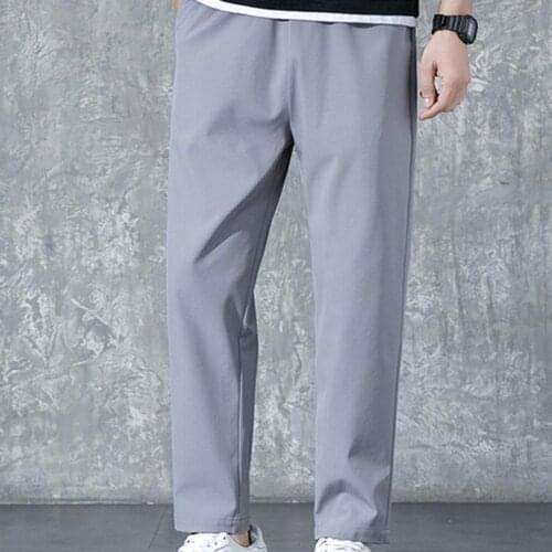 Solid Color Cotton Joggers Men Jogging Sweatpants Sportswear Knit Tracksuit Sports Pans Trousers Oversize Wide Leg 5XL Clothing