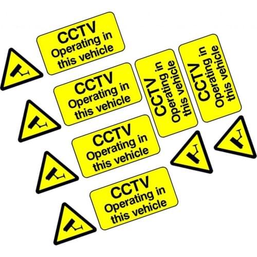 OPERATING IN THIS VEHICLE Self Adhesive STICKERS Car Taxi Bus Van