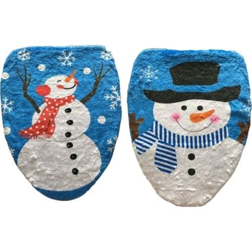 Christmas Decorations For Home Christmas Santa Claus Snowman Pattern Seat Bathroom For Home Toilet Supplies MR0012