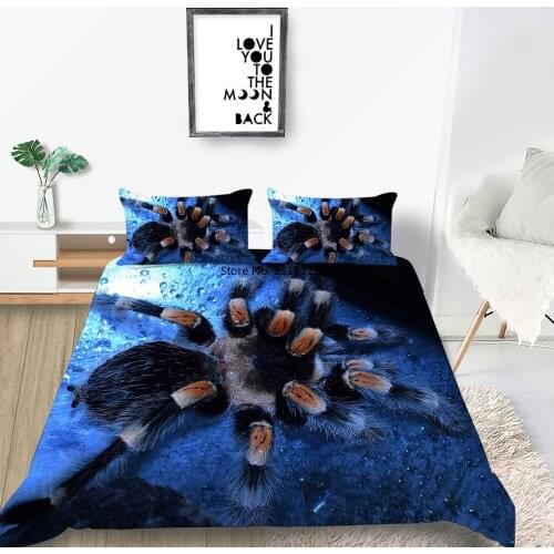 Modern Large Spider Bedding Set 3D Digital Printed Bedding Decorative 2-3 Piece Down Bedcover Pillowcases