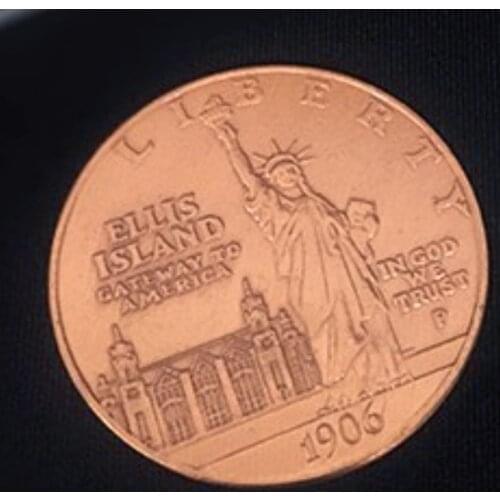 Statue of Liberty Ancient Coin (Morgan Dollar Size) Coin Magic Tricks Gimmick Magic Accessories Illusions For Hopping Morgan