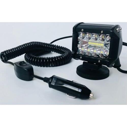 Dc 12v-24v 60W Led driving light Magnetic holder base Portable led Car work light 4x4 fog light Waterproof Led Truck Spotlights