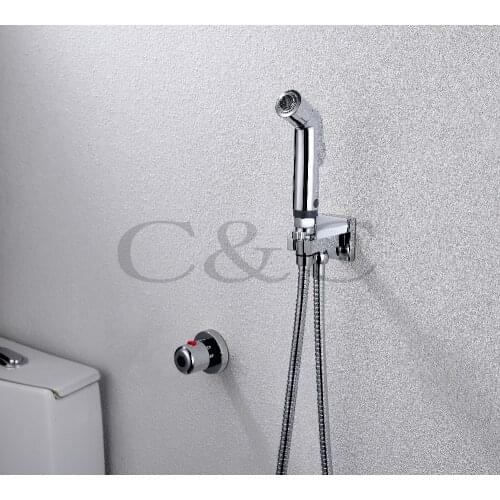 Thermostatic Bathroom/Toilet Multifunctional Shattaf Bidet Sprayer Pet Cleaner Bubble & Powerful Two Water Functions A1601D