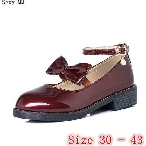 Slip-On Women Oxfords Brogue Shoes Loafers Flats Woman Casual Flat Shoes Small Plus Size 30 31 32 33 - 40 41 42 43