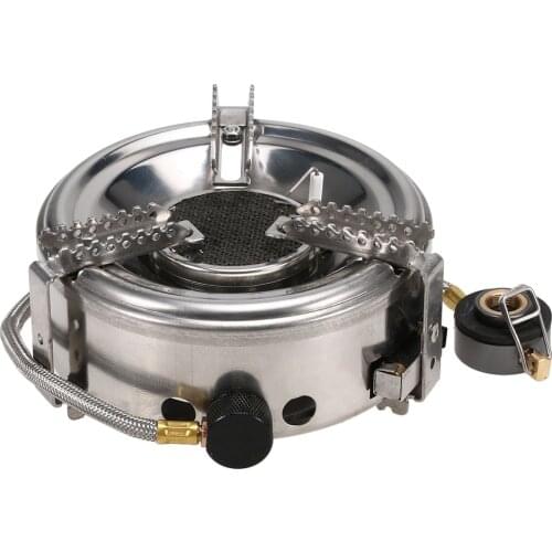 Outdoor Mountaineering Camping Cooking Big Power Windproof Gas Stove Head Butane Burner Infrared Heating Stove Split-Type 3500W