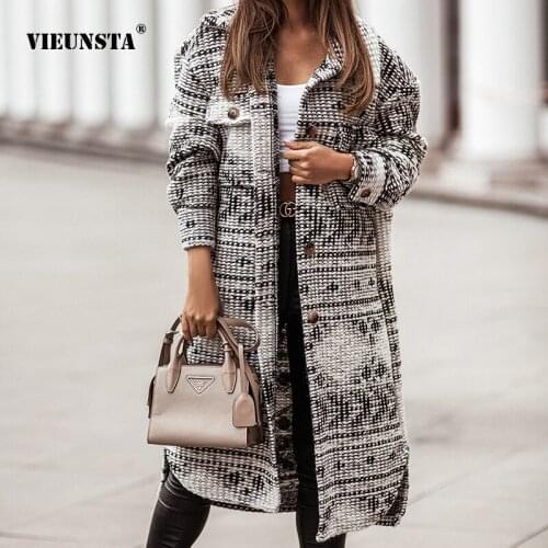 VIEUNSTA Women's Plaid Coats