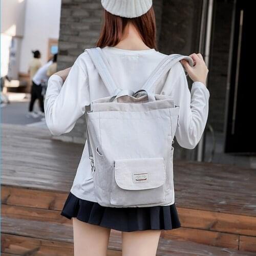 Waterproof Stylish Laptop Backpack women 13 13.3 14 15 inch Korean Fashion Oxford Canvas USB College Back pack bag female