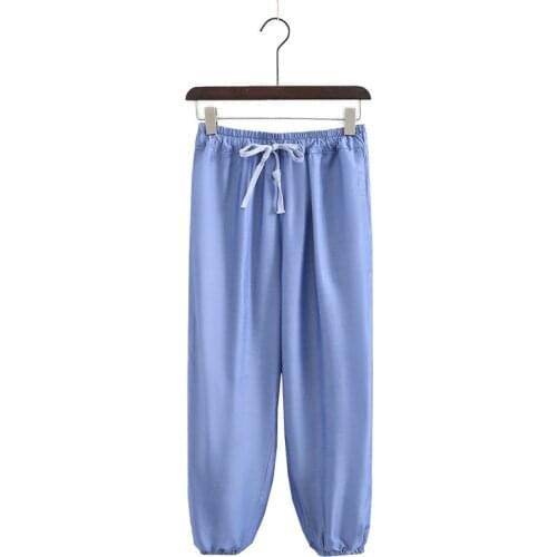 Plus Size XL-4XL Womens Cool Summer Pants Elastic Waist Oversized Long Sportswear Trousers