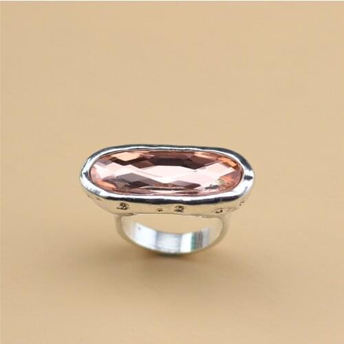 ANSLOW Fashion Jewelry Vintage Summer Sliver Color Brand Crystal Girls Student Female Wedding Engagement Finger Ring LOW0072AR