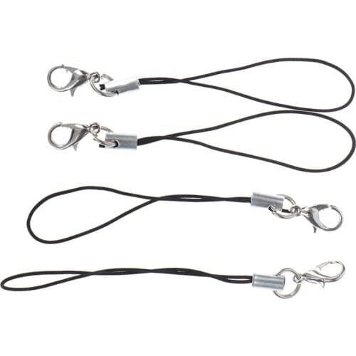 10 Pcs Bag Accessories Key Ring Clasp Rope Keychains Hooks Mobile phone Strap Charms Keyring new Lanyard Lariat Cords Lobster