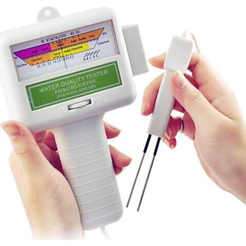 2 in 1 Water Quality PH and Chlorine Level Meter Testing Water Quality for Drinking Water Purity Test, Swimming Pools, Aquariums