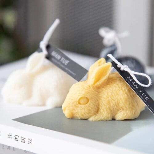 3D Easter Rabbit Mold DIY Aromatherapy Candle Modeling Candle Decorations Chocolate CakeMold Soft Ceramics Kitchen Cooking Tools
