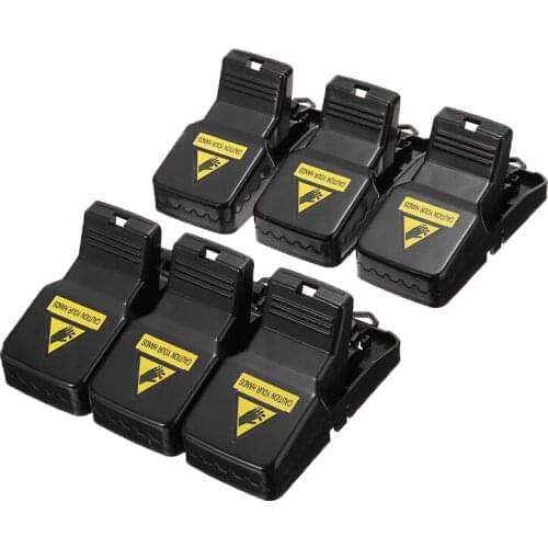 6Pcs Premium Mouse Rat Traps Plastic Rodent Snap Trap Rat Mouse Busters Catcher for Pest Control Tool Reusable